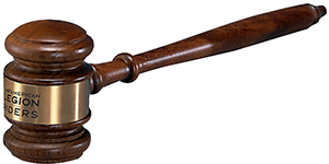Legion Riders Walnut Gavel